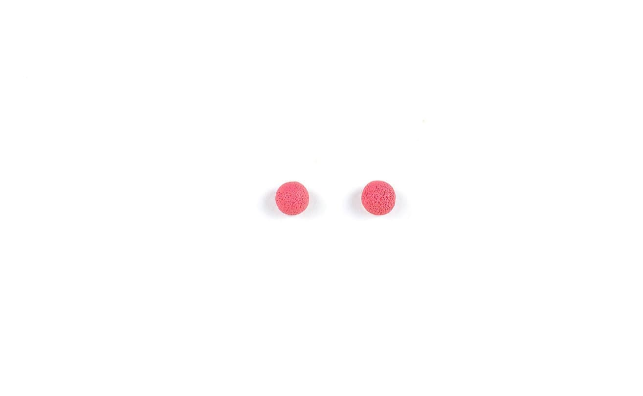 Mommy & Me Pink Furr Ball Studs - Image 2