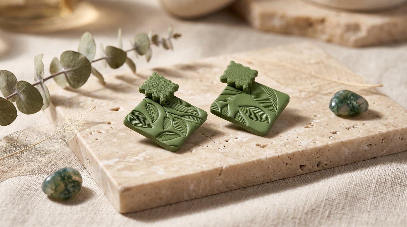 Olive Leaf Cluster Studs