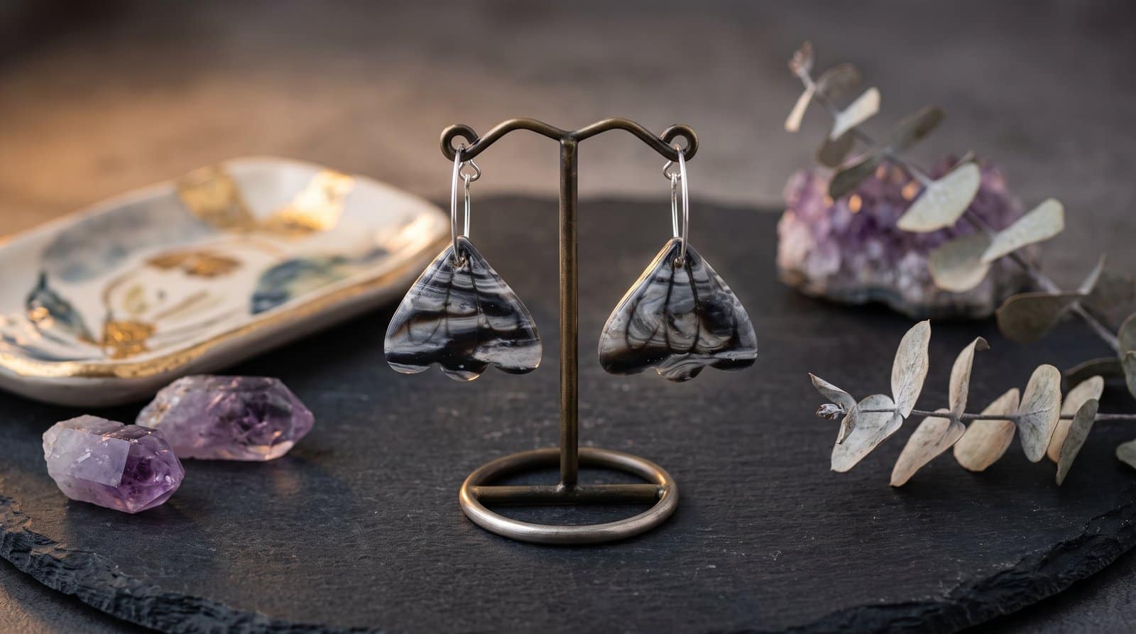 Granite Shell Hoops