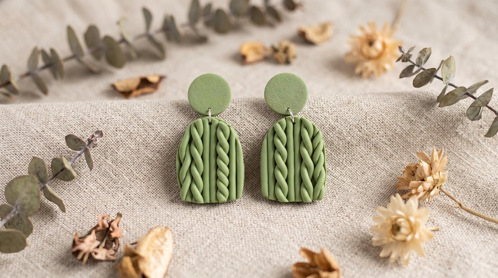 knitted-olive-drop-earrings