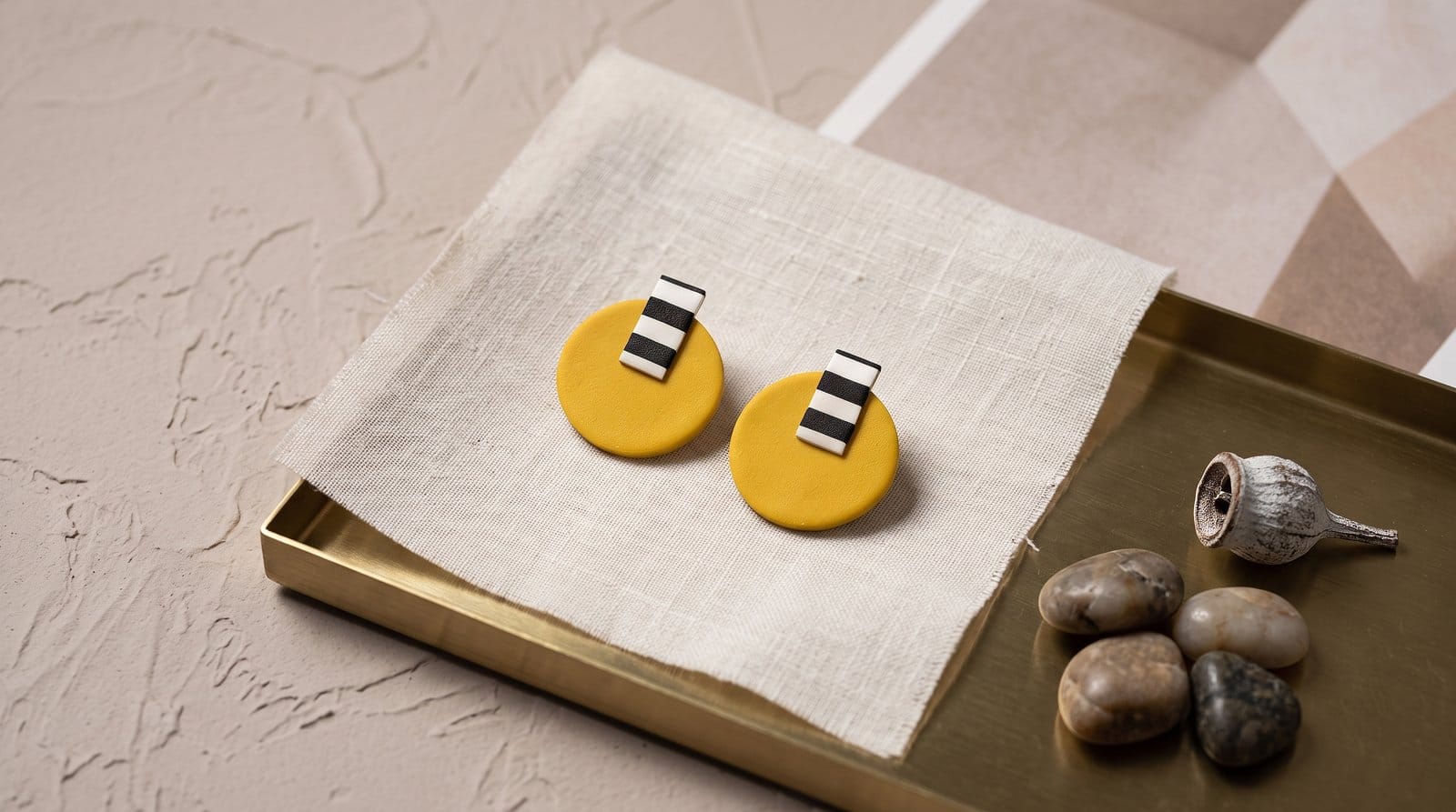 Yellow and Monochrome Studs