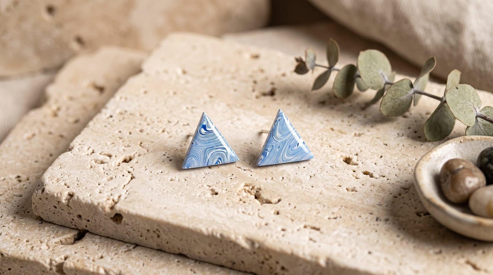 Serene Triangle Studs Large