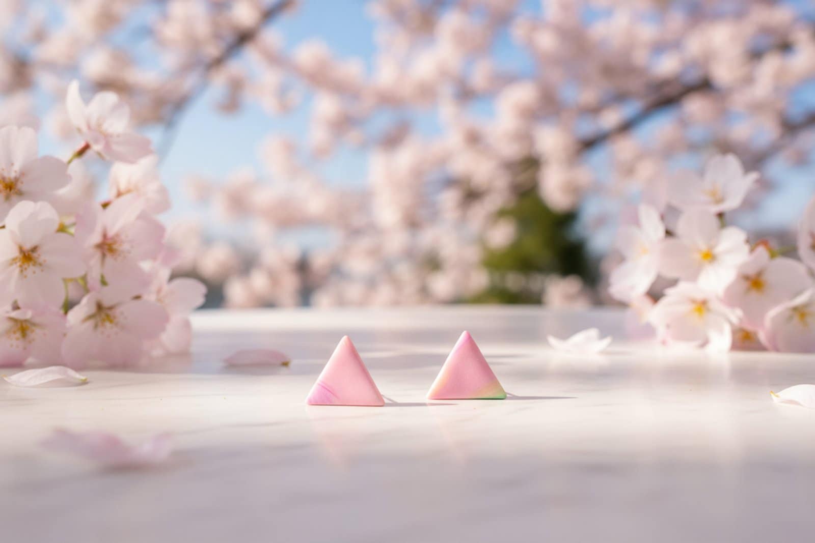 Colorful Triangle Studs