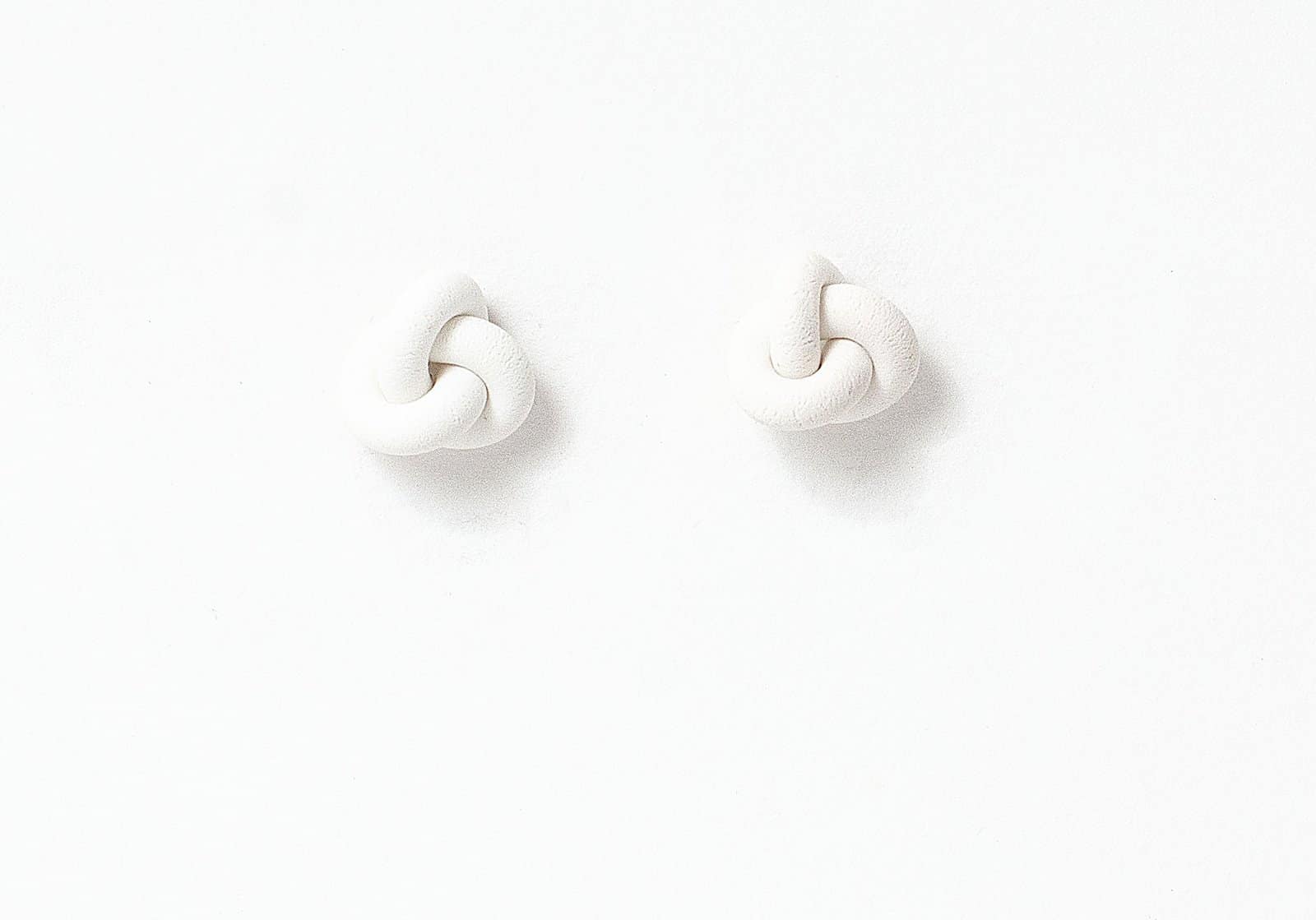 White Knot Studs - Image 2