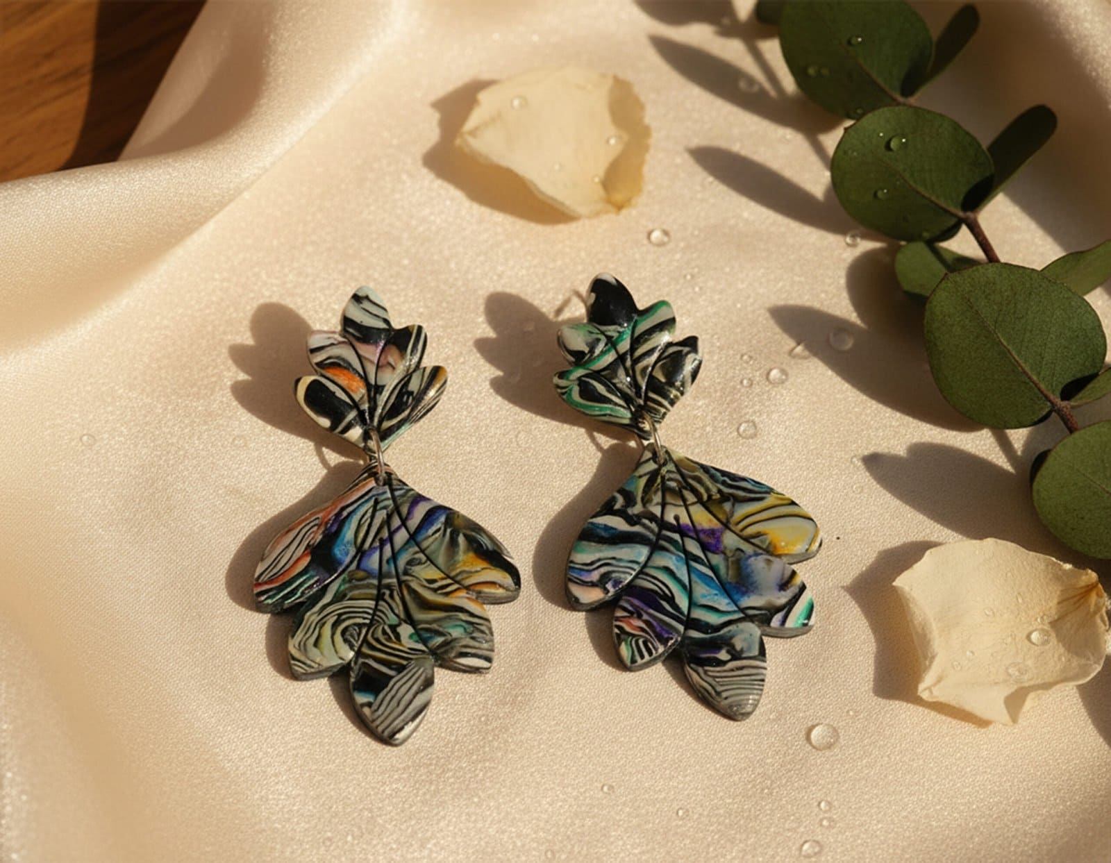 Colorbust Leaf Earrings