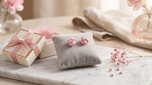 Mommy & Me Baby Pink Double Knot Studs