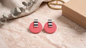 Pink and Monochrome Studs