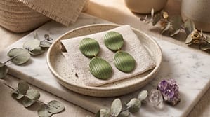Textured Oval Dangles