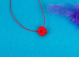 Mini Red Rose Pendant