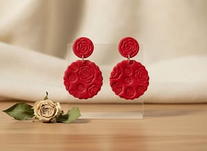 Crimson Rose Earrings