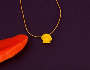 Mini Yellow Rose Pendant