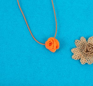 Mini Orange Rose Pendants